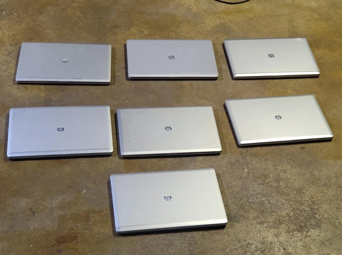 LOT OF 7 HP ELITEBOOK LAPTOPS CORE i5 & i7 8GB RAM 240GB WIN 11 (used) refurbished get all 7 for $1,000